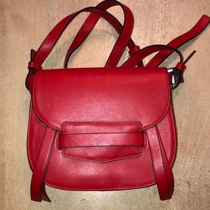 BCBG MaxAzria Red Crossbody Leather Bag